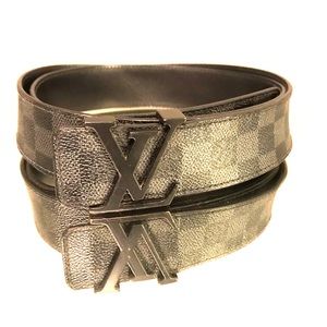 Men’s Louis Vuitton Belt Initiales Damier